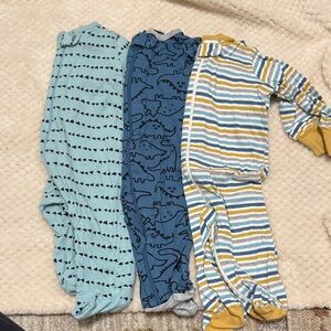 Gerber Kids One Pieces Footies - Blue, Yellow, Gray